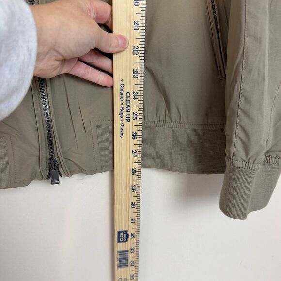 MAGASCHONI MAN NWT Men’s L Full Zip Bomber Lightweight Jacket Packable Tan Khaki - Picture 5 of 11